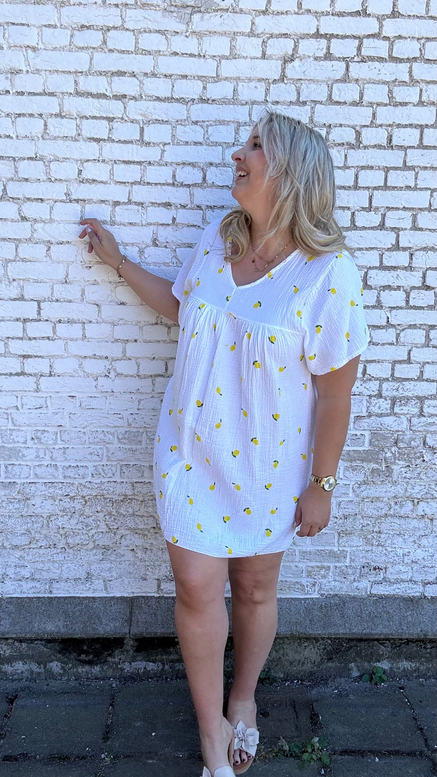 Lemon dress - wit