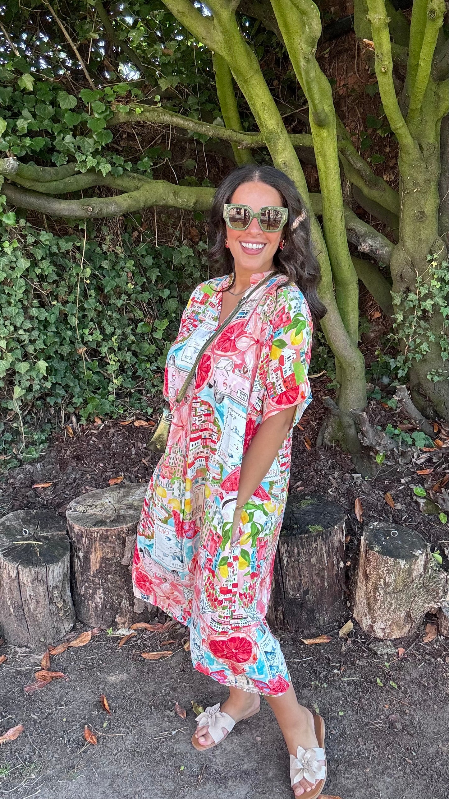 Tropical escape dress - Rood