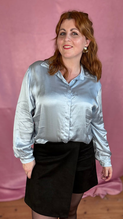 Soft blouse - blauw