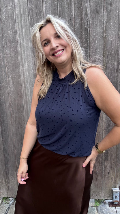 Clarisse top - Donkerblauw