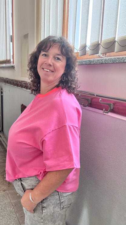 Neon shirt - Roze