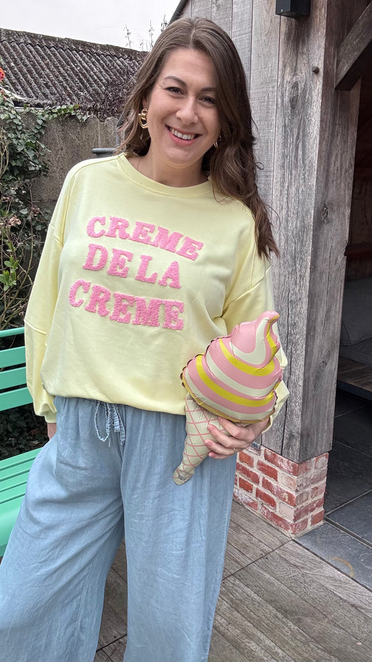 Sweater Crème de la crème - geel