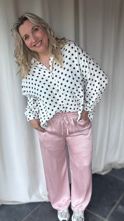 Satin broek - Dusty pink