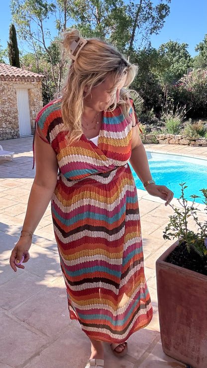 Every Woman Dress - Aztec glow (oranje/turkoois)