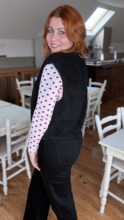 Teddy gilet - Zwart