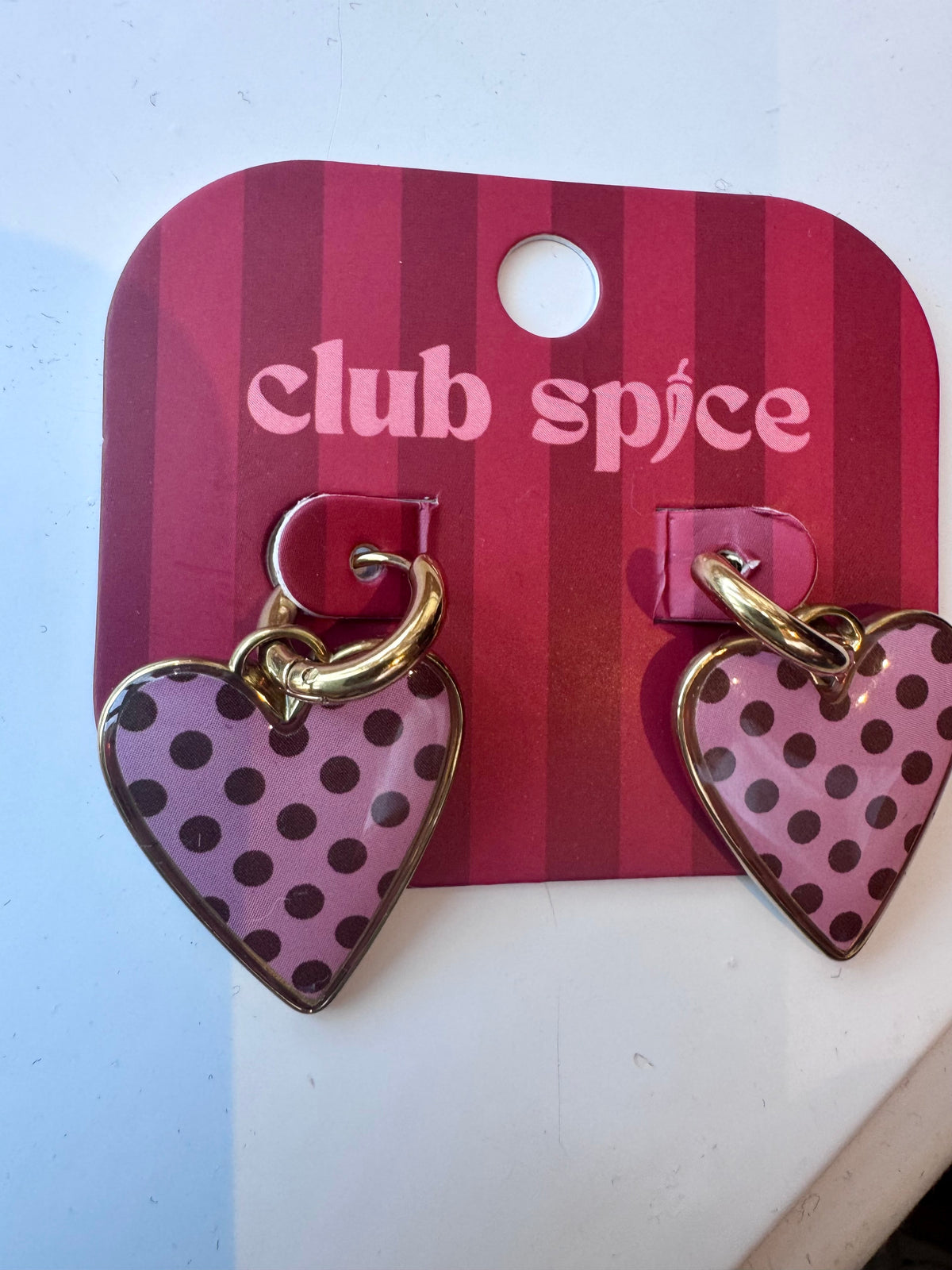 Dot Hearts oorbellen