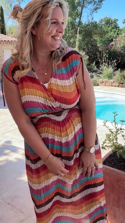 Every Woman Dress - Aztec glow (oranje/turkoois)