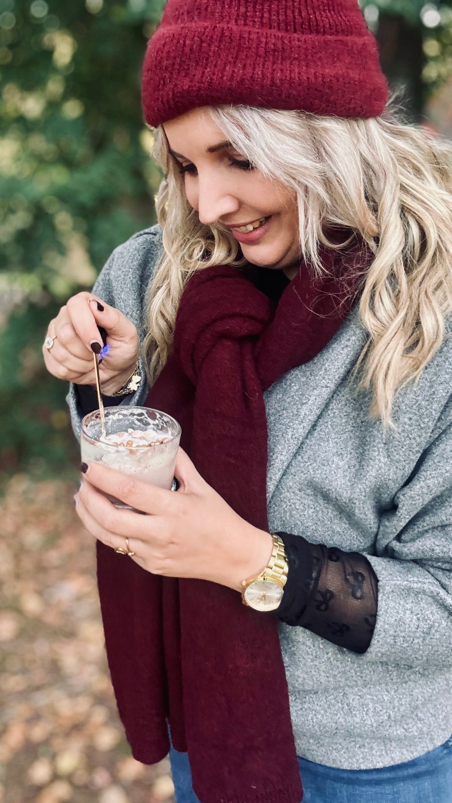 Maïté sjaal - Bordeaux