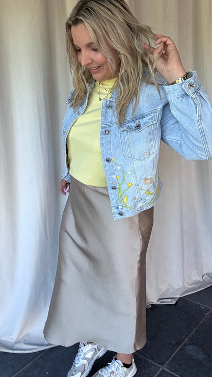 Jeansvest blossom