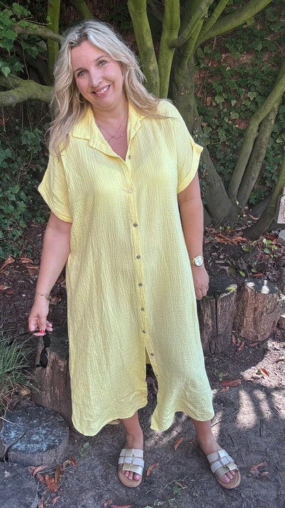 Justine jurk - geel