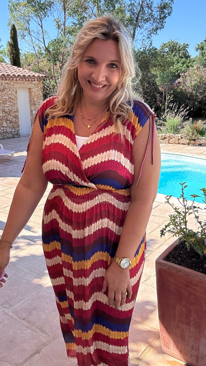Every Woman Dress - Aztec glow (blauw/rood)