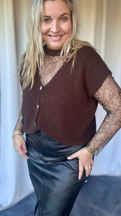 Lace top - Bruin