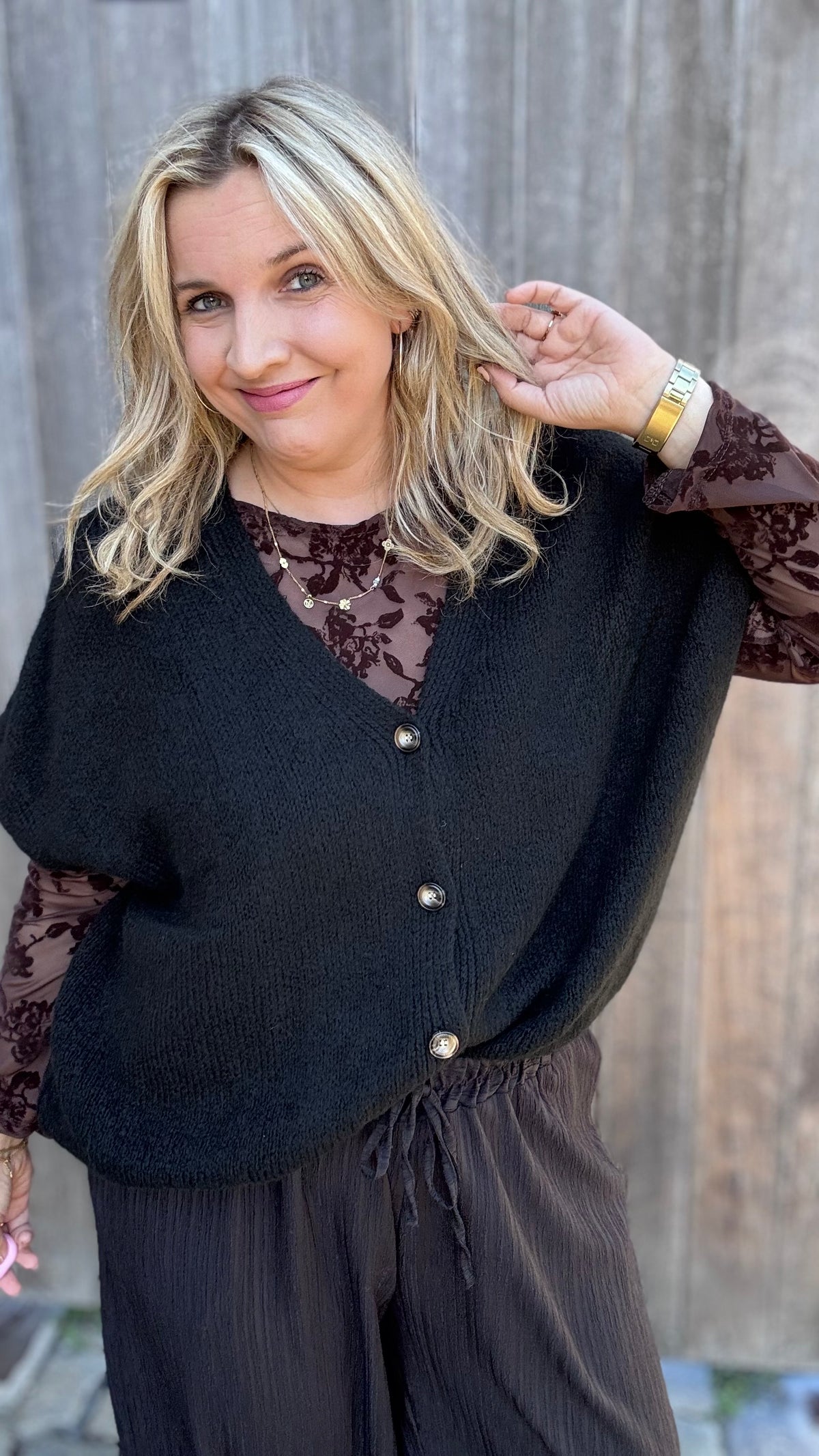 Elora cardigan - Zwart