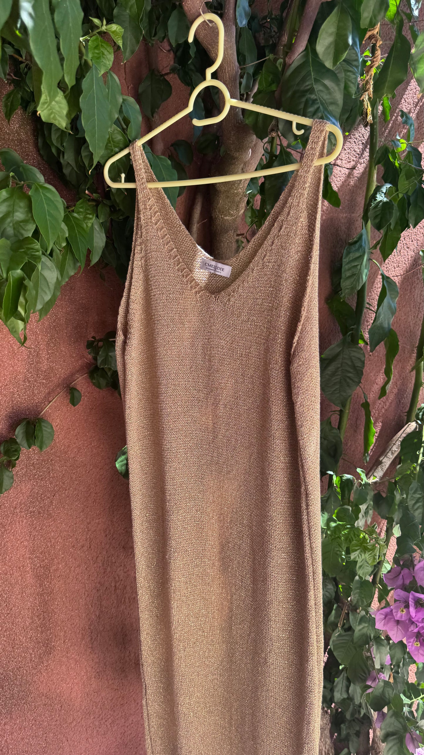 Beach cover-up dress (gold)