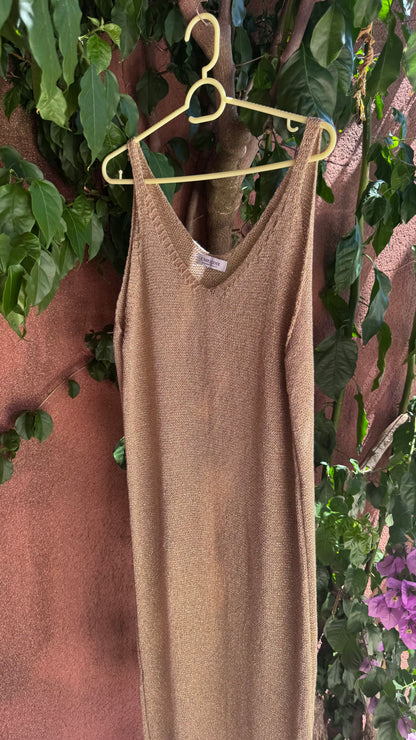 Beach cover-up dress (gold)