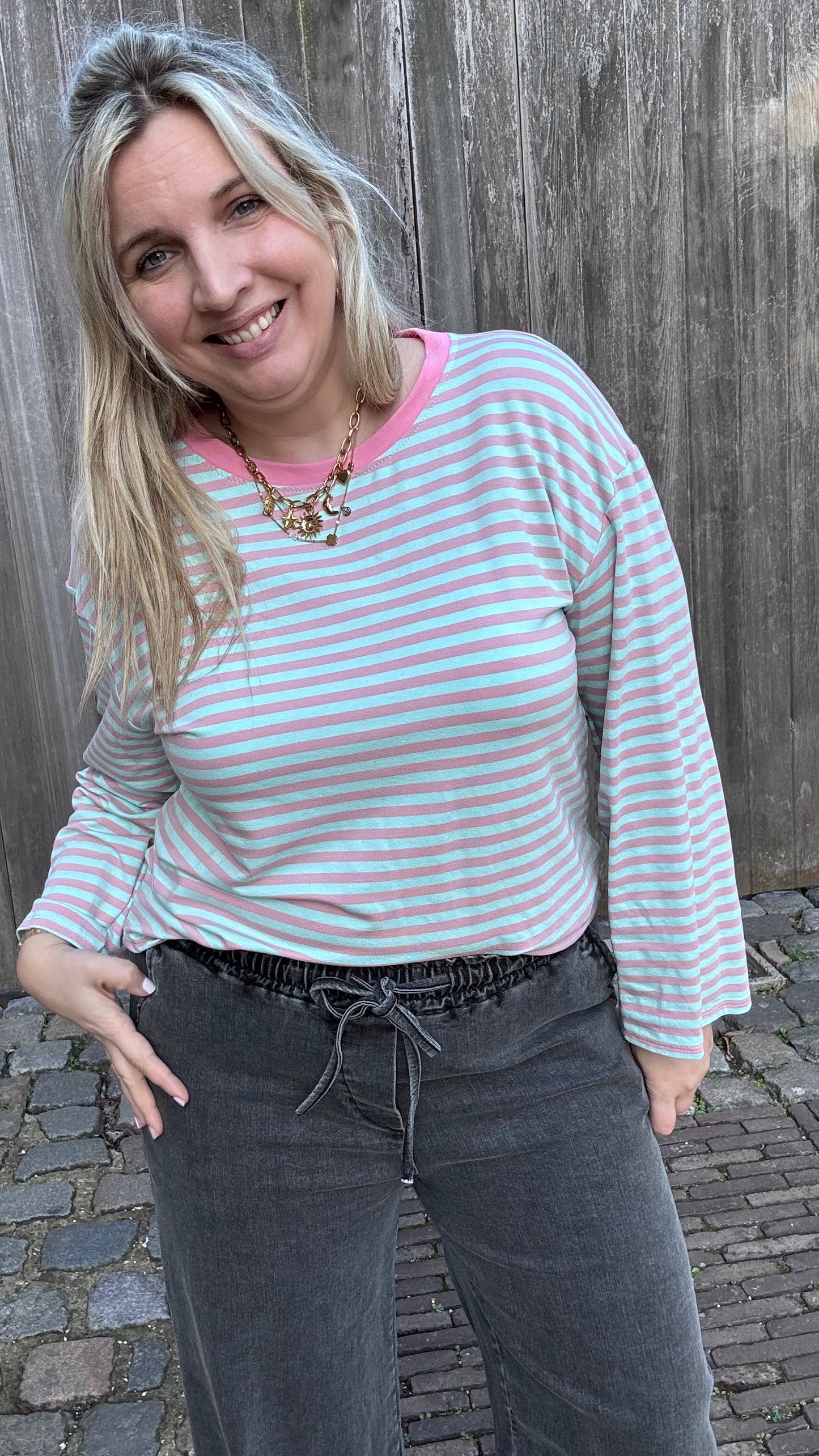 Shelley trui - Roze/lichtblauw