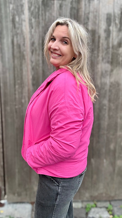 Reversible Teddy Jacket - Roze