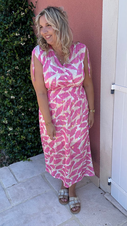 Every Woman Dress - Golden feather ( roze)