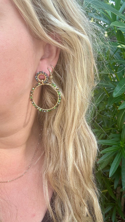 Hoops oorbellen groen