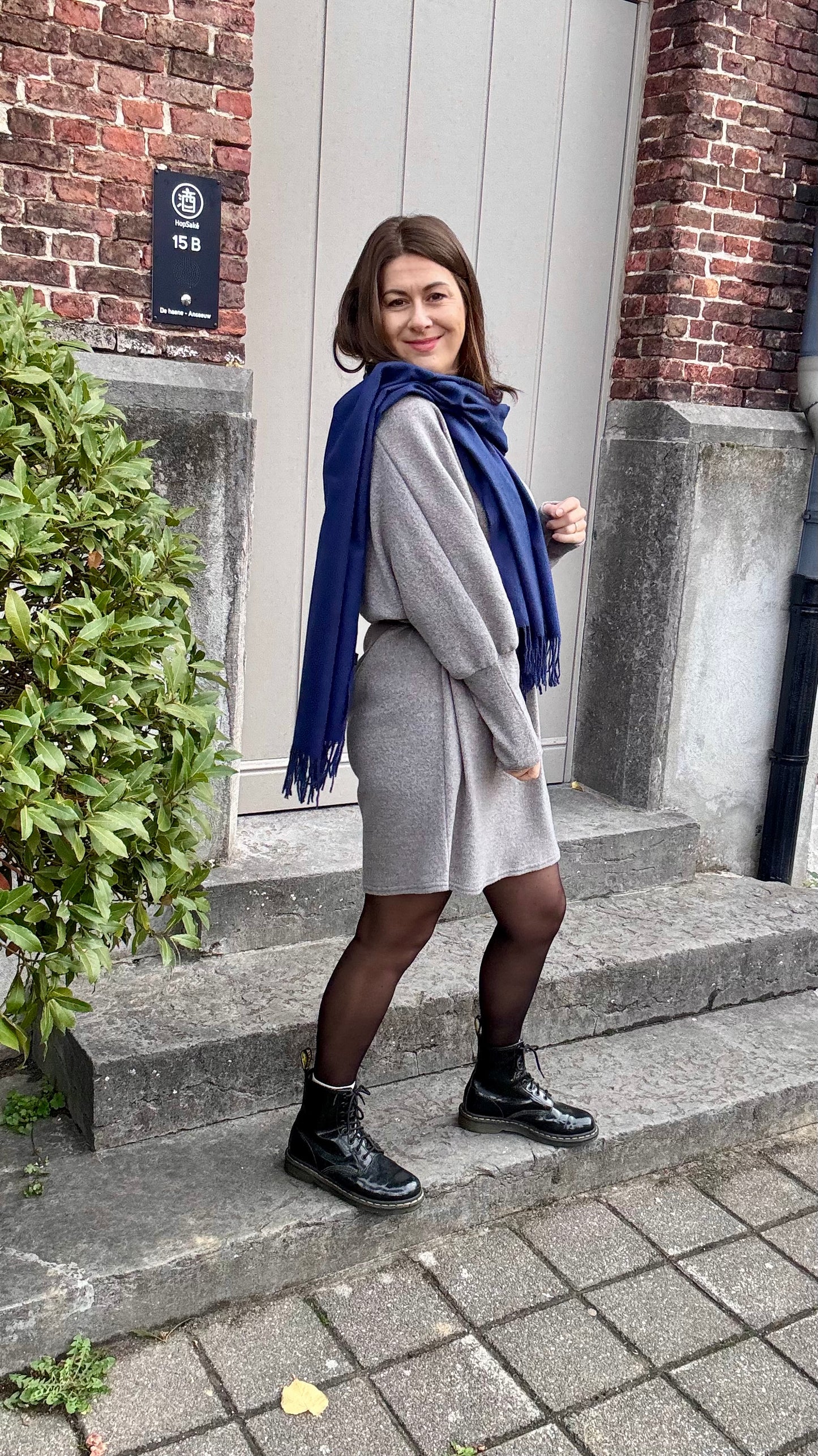 Cozy Tea sjaal - Navy blauw