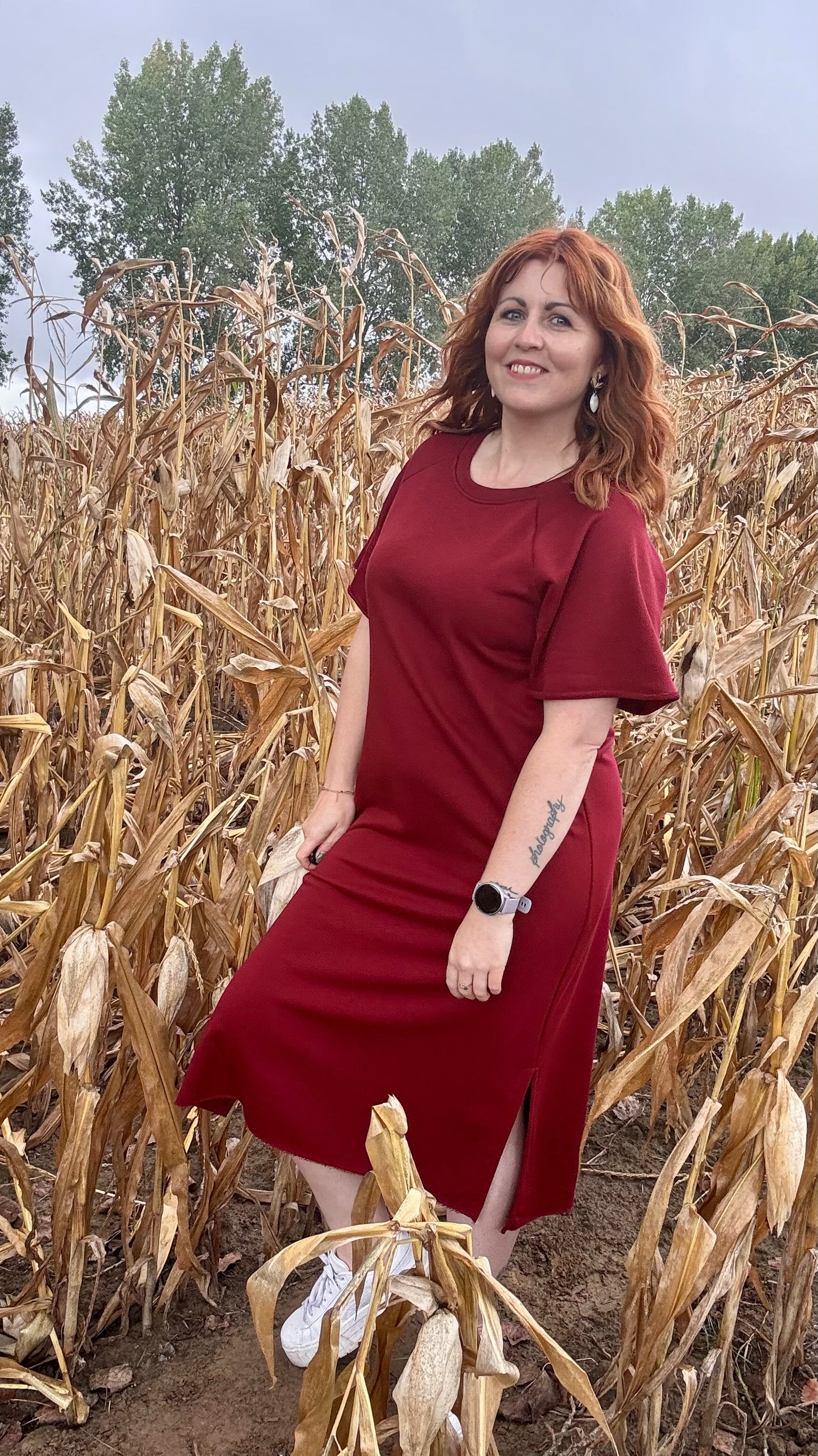 Harvey sweaterjurk TU1 - Burgundy