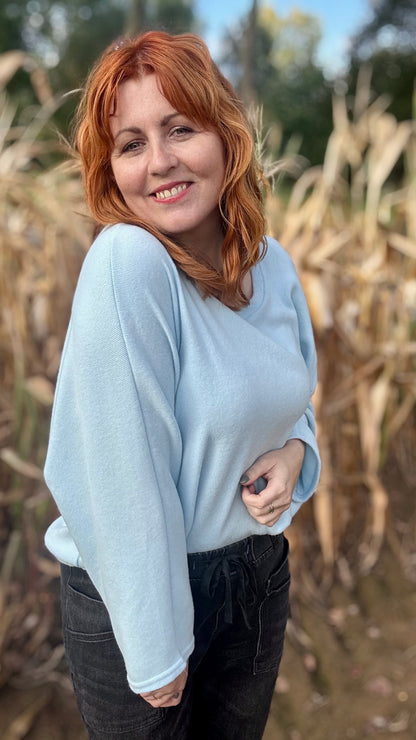 Basic trui - lichtblauw