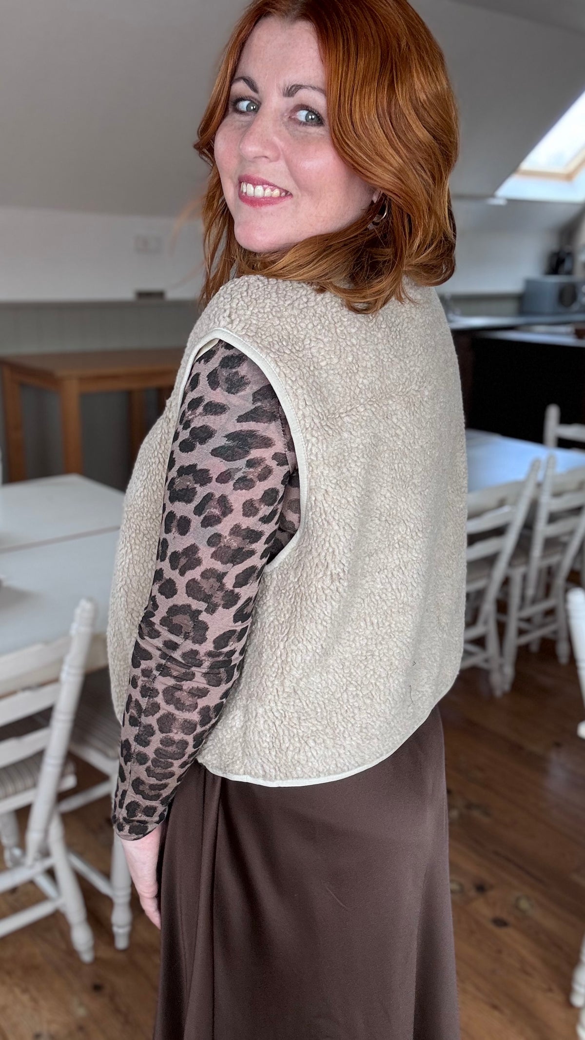 Teddy gilet - Beige