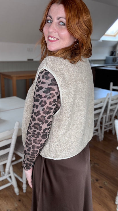 Teddy gilet - Beige