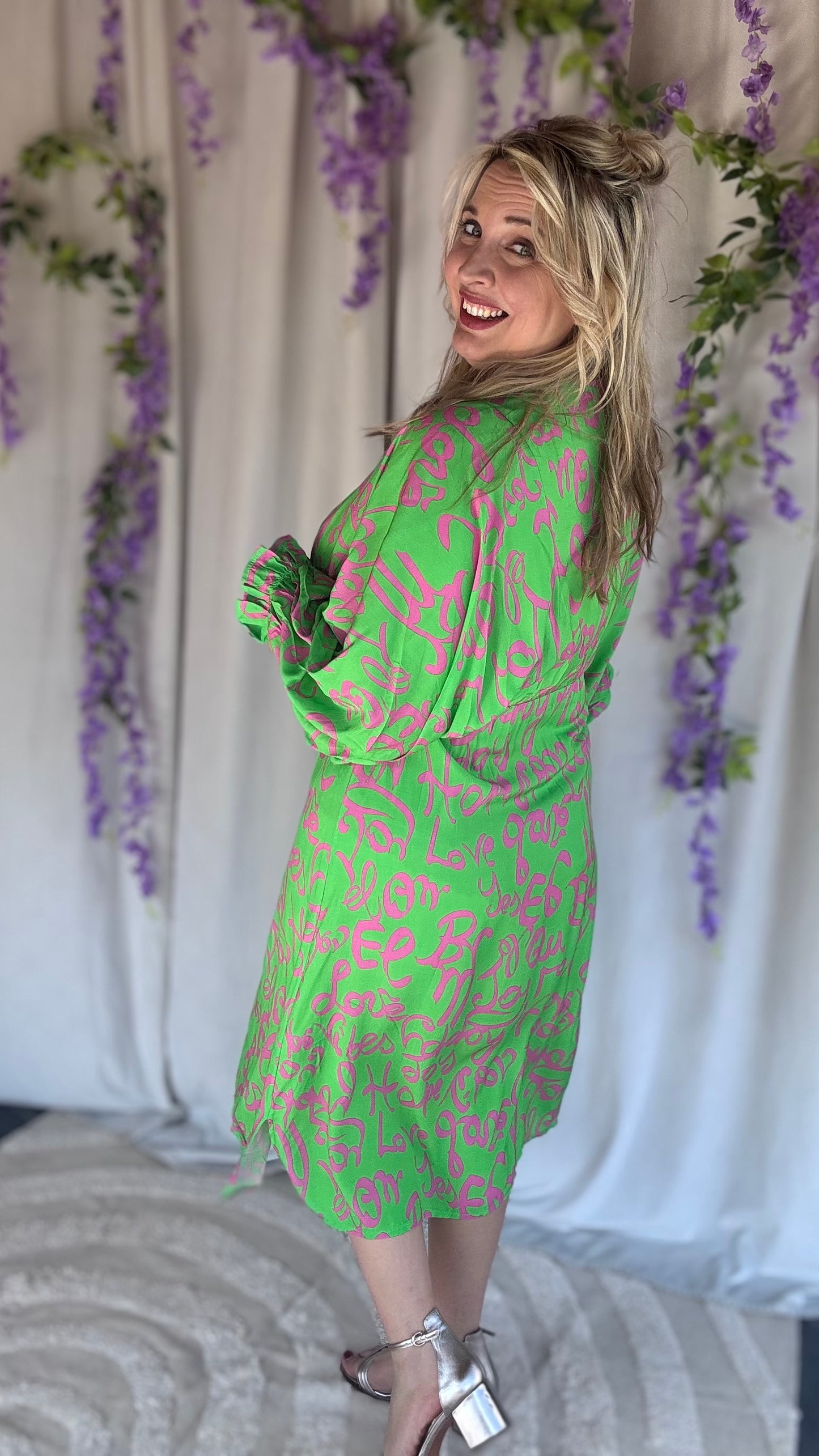 Speak your mind dress groen