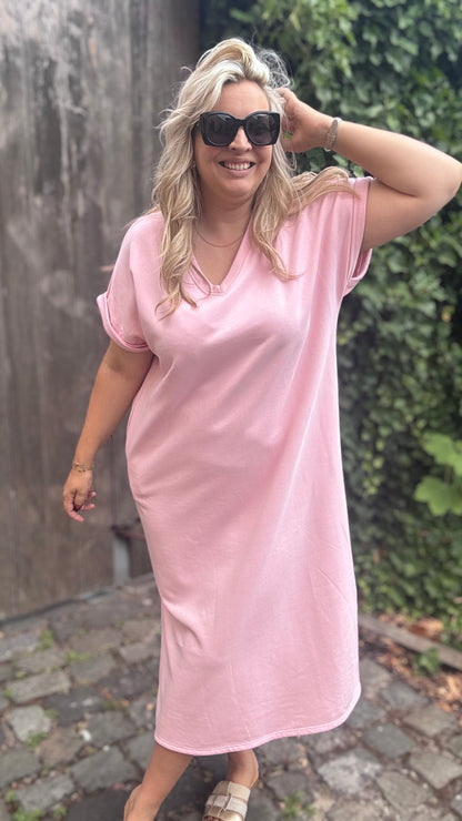 Nona Sweaterjurk lichtroze