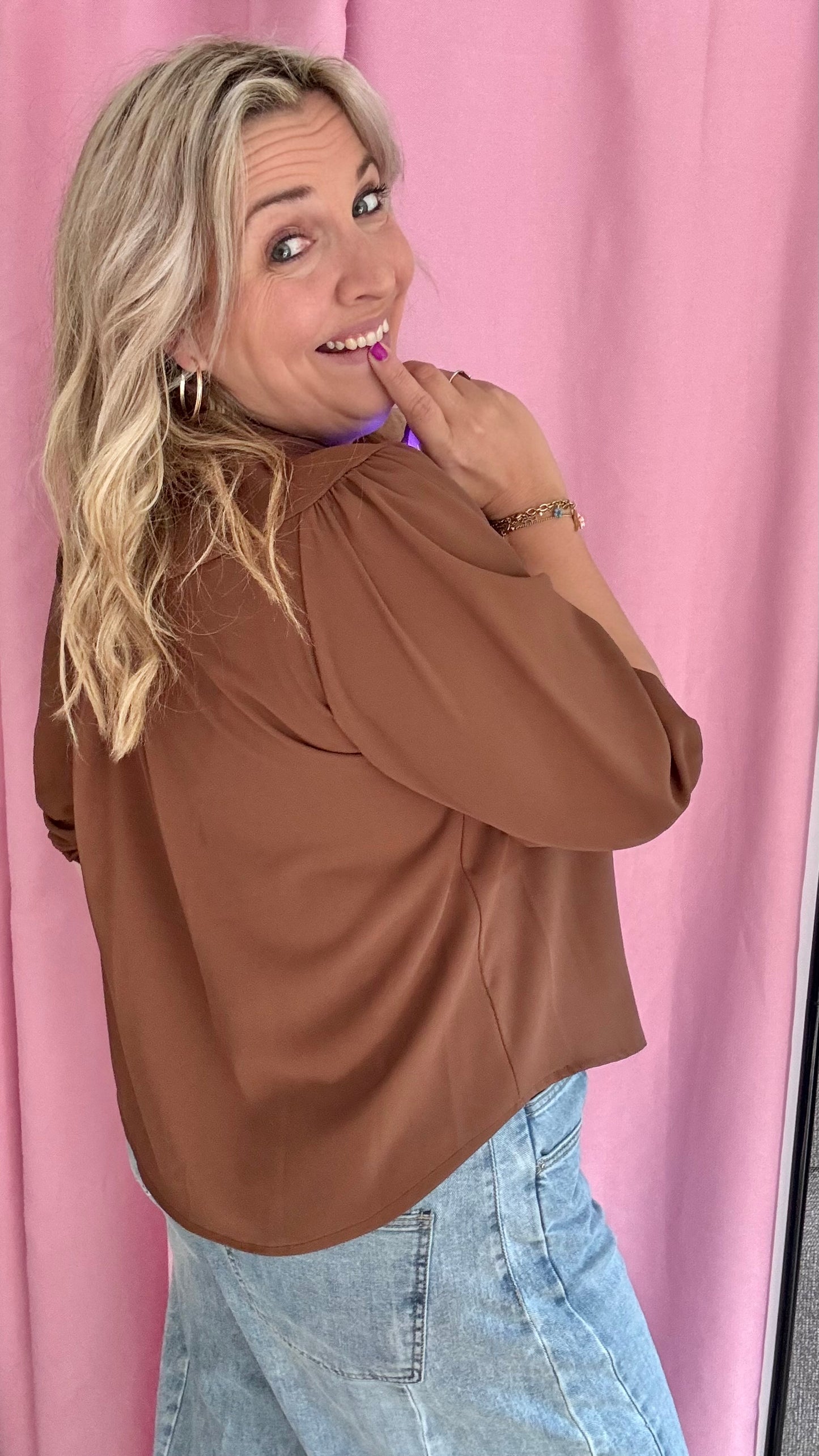 Mezza blouse - chocolat