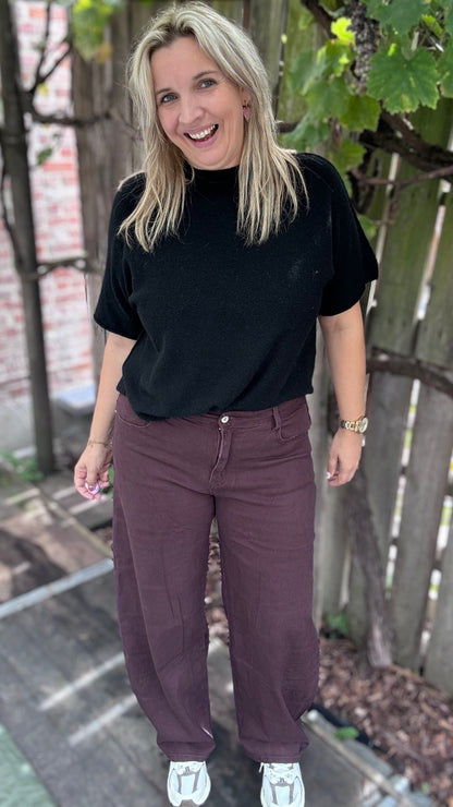Caroline balloon broek - plum