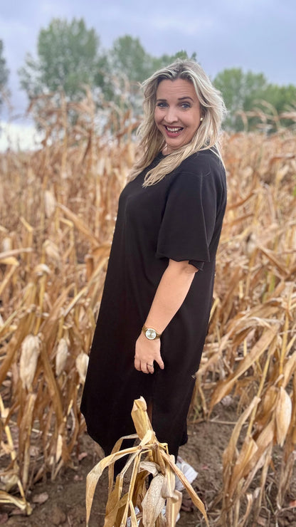 Harvey sweaterjurk TU2 - Zwart