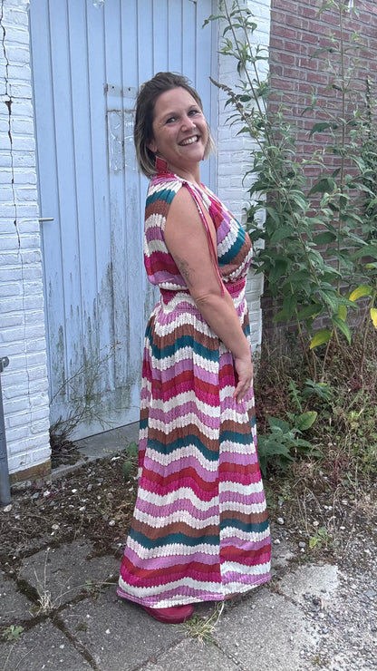 Every Woman Dress - Aztec glow (roze/groen)