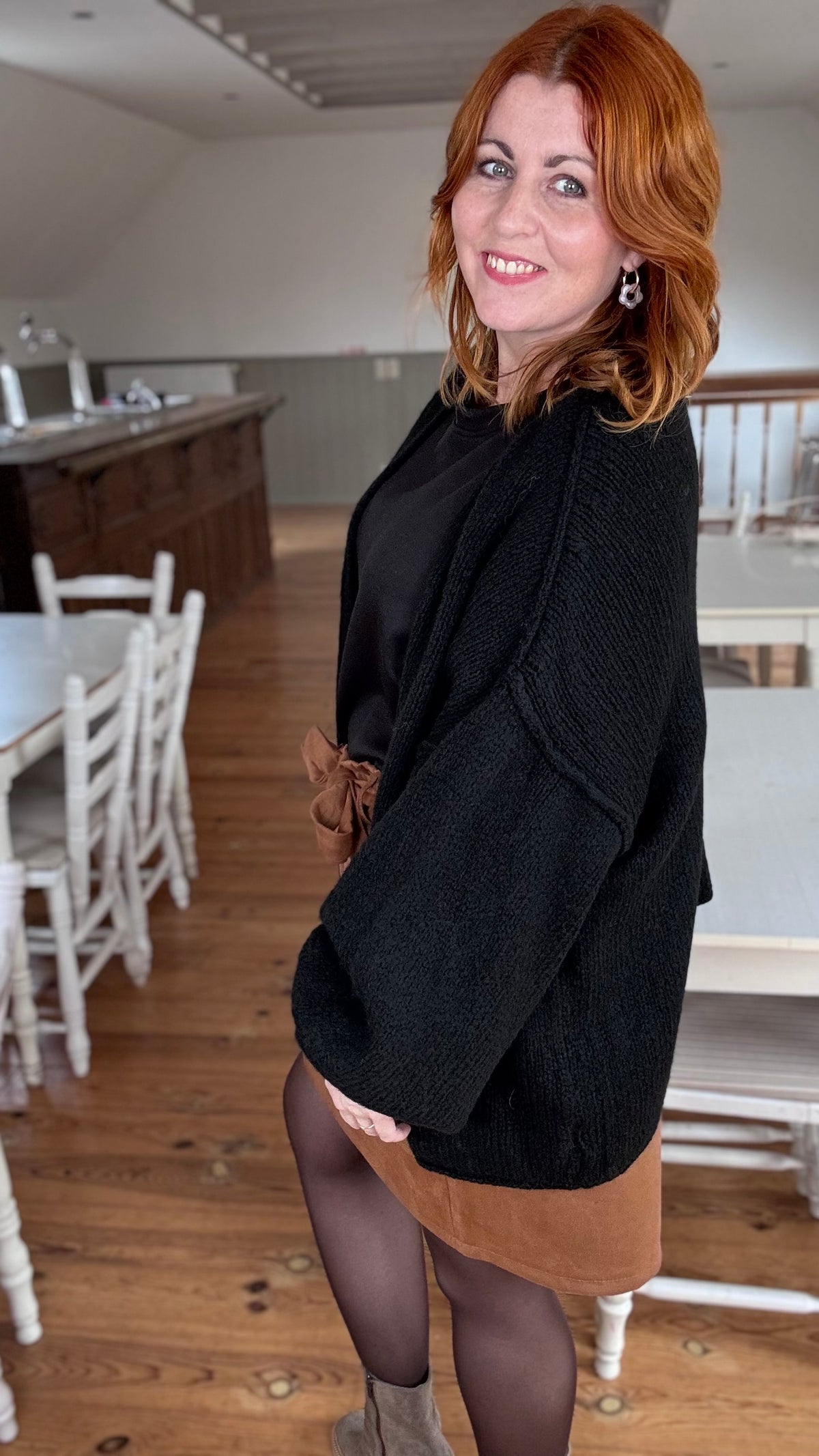 Louise cardigan - Zwart