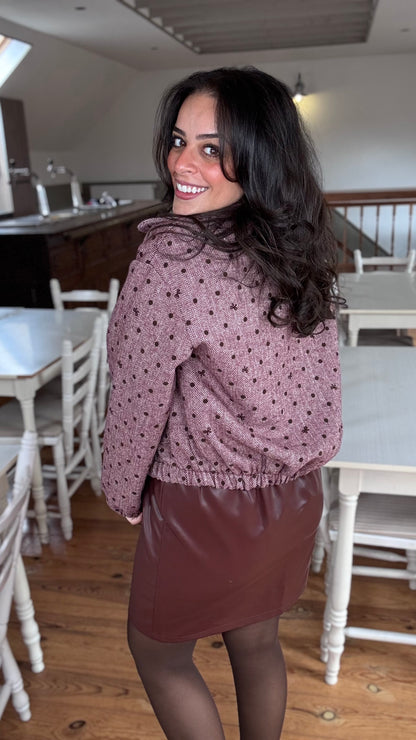 Bows & Dots vest - Burgundy