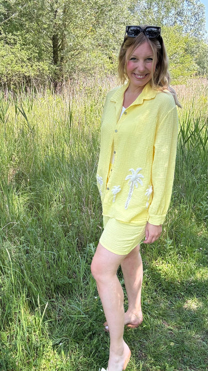 Palm breeze blouse - Geel
