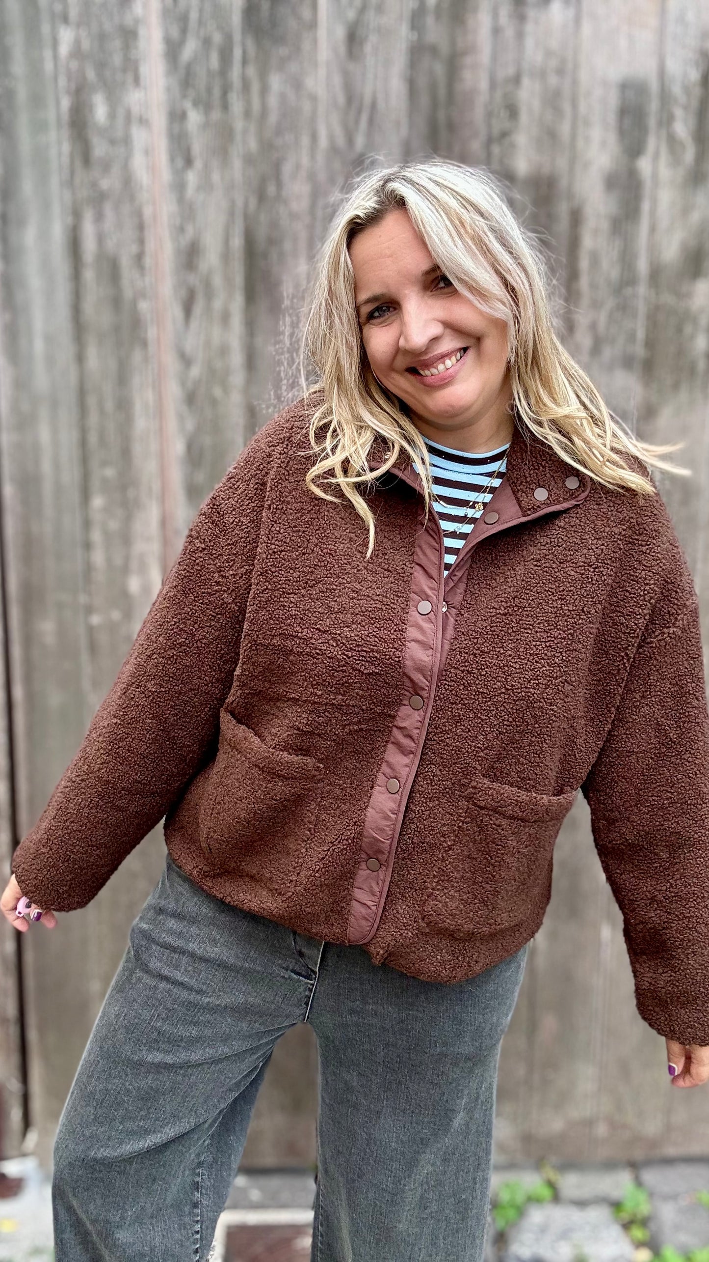 Reversible Teddy Jacket - Choco