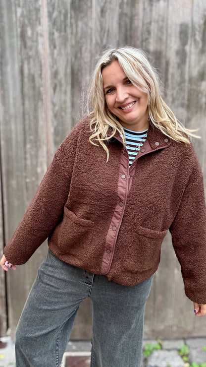 Reversible Teddy Jacket - Choco