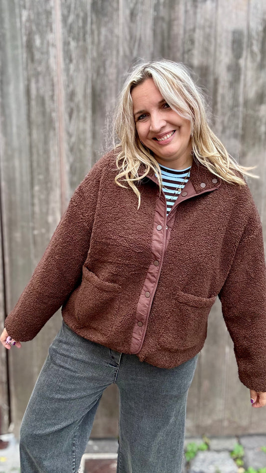 Reversible Teddy Jacket - Choco