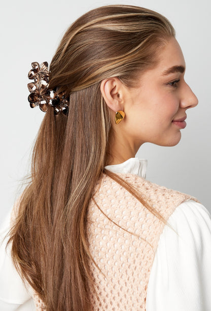 Wildflower haarspeld bruin