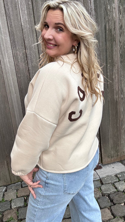 Coffee addict sweater - Beige