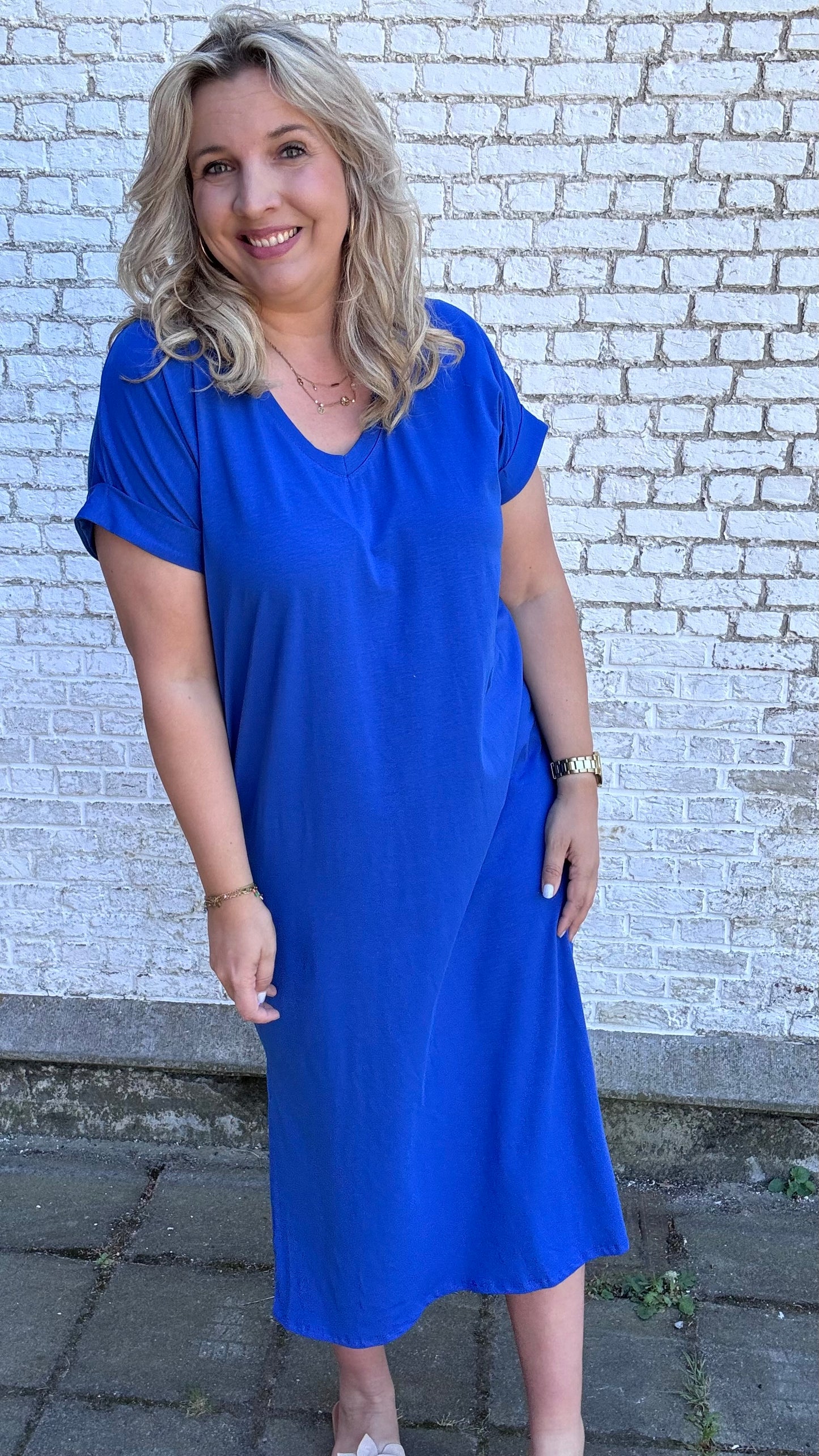 Shauni shirtdress - Kobaltblauw