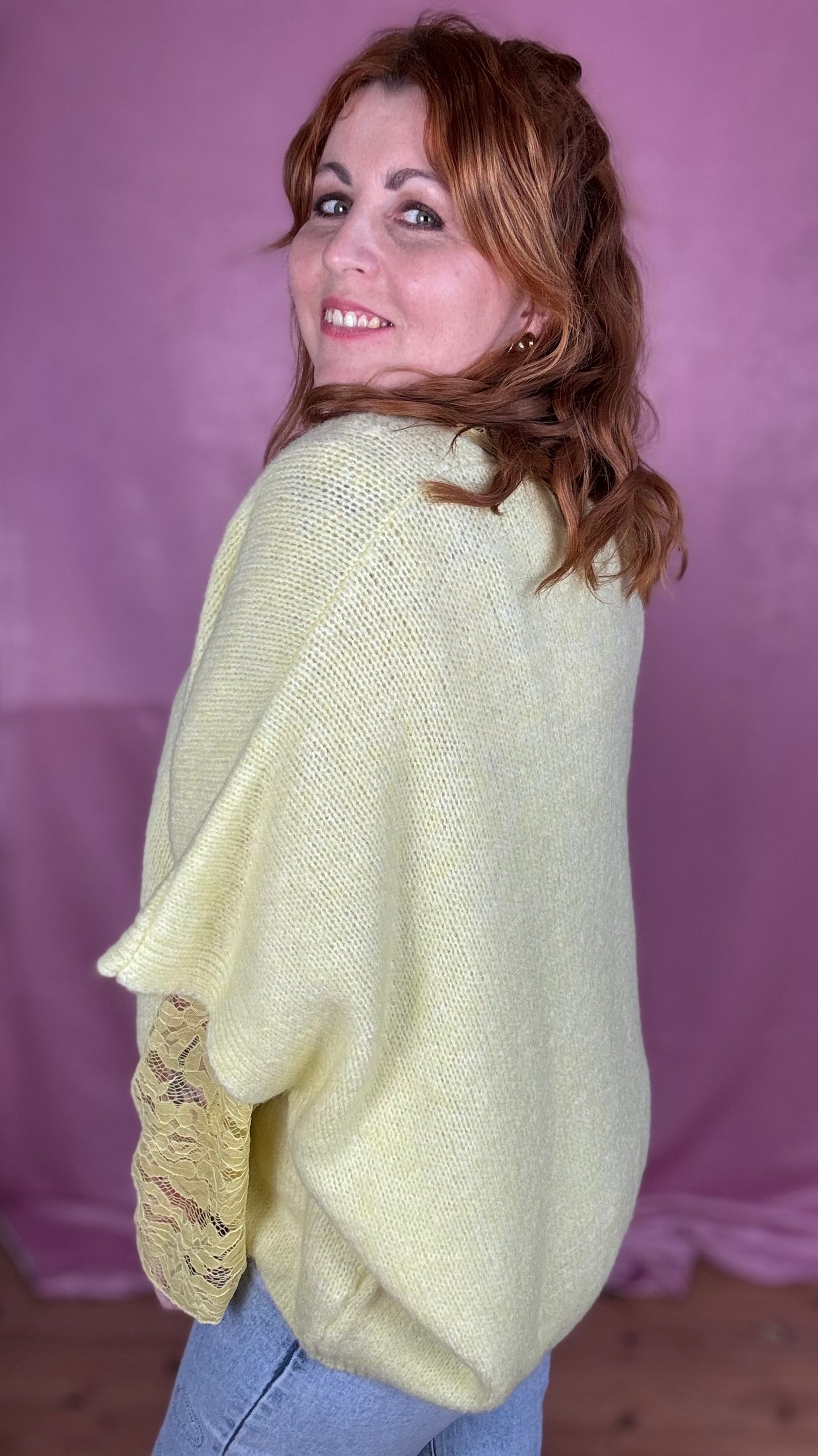 Candy cardigan - Pastelgeel