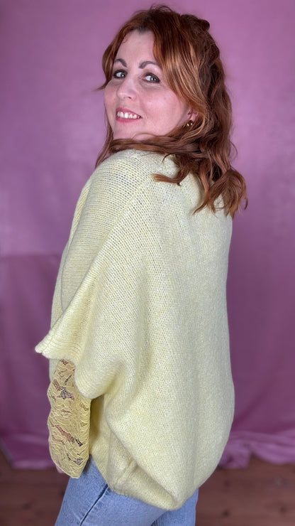 Candy cardigan - Pastelgeel