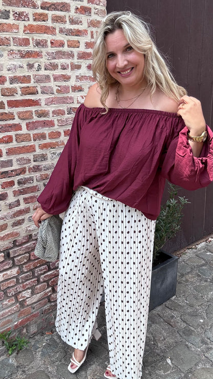 Umnia blouse - Wijnrood