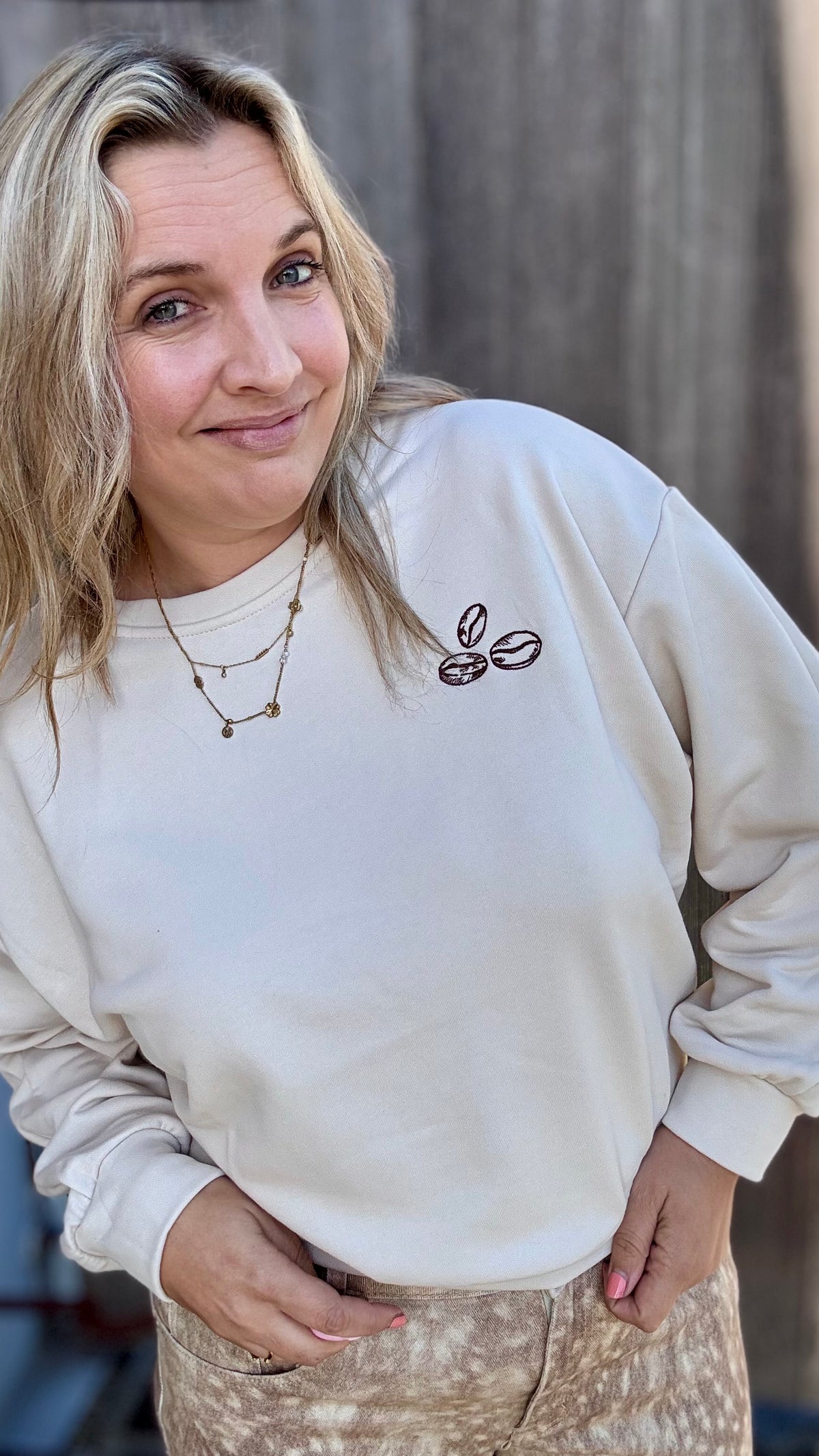 Coffee club sweater - Crème