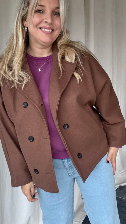 Vicky mantel - Bruin