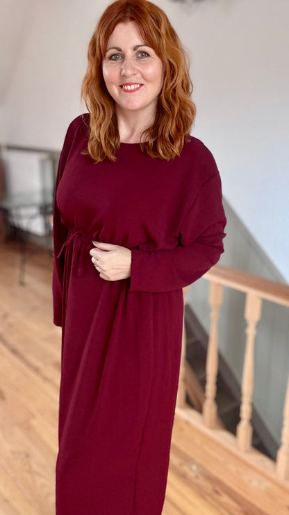 Celeste jurk - Wijnrood