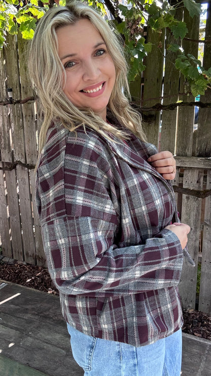 Asymmetric Scott vest - Bordeaux
